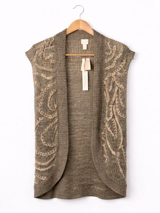 Chico's Sweaters - Chicos Frosted Couture Emmett Sweater Vest Womns Size Large Heathered Gray NWT